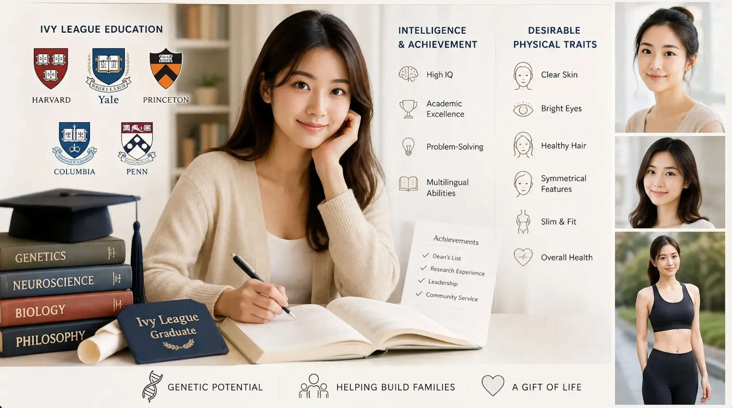 How to Select an Asian Egg Donor: Ivy League, Intelligence, and Physical Traits