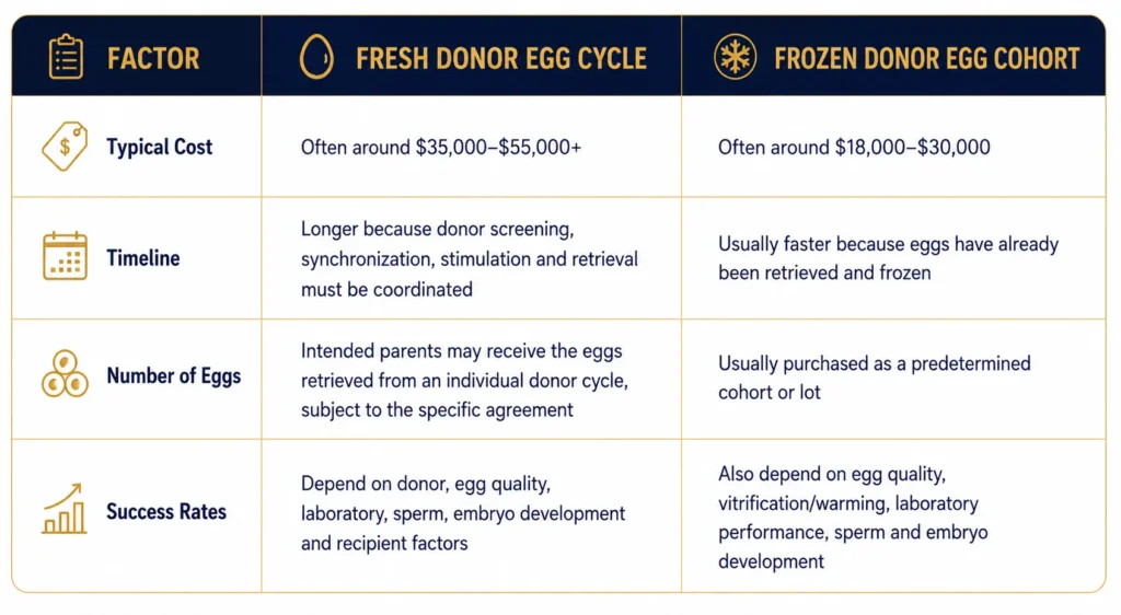 Fresh and Frozen Egg cohorts