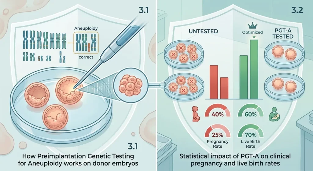 PGT-A Testing for Donor Eggs: Success Rates & Chromosomal Accuracy
