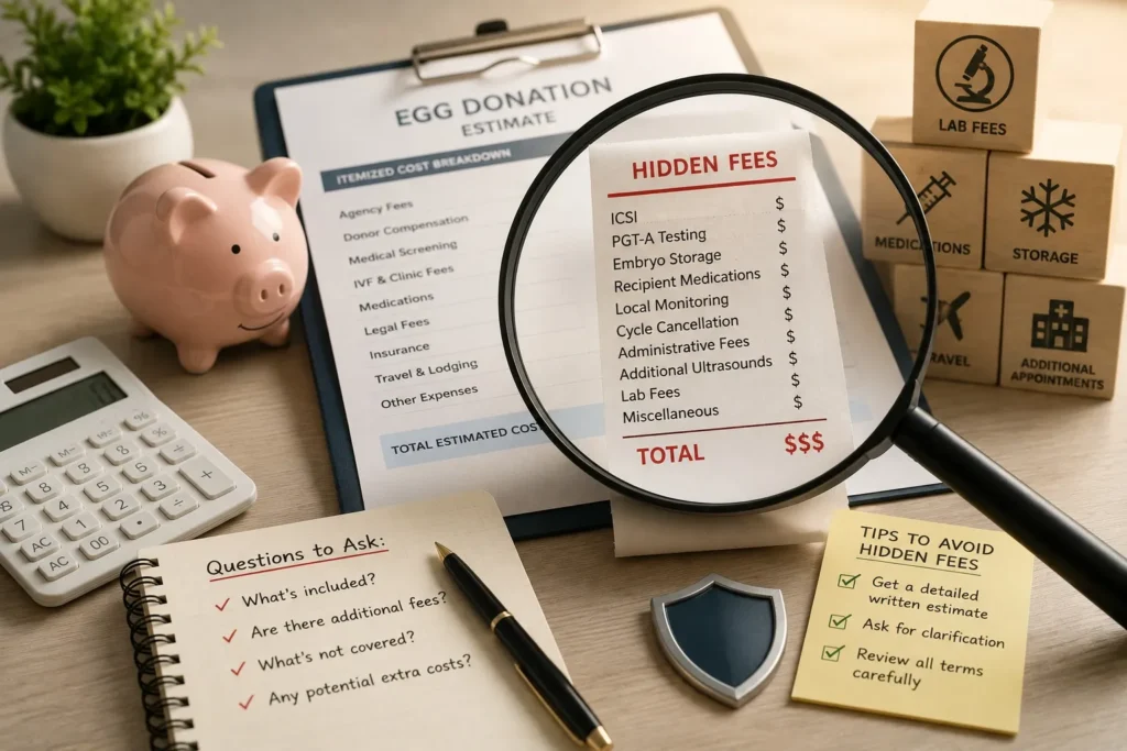 Spotting & Avoiding Common Hidden Fees in Egg Donation